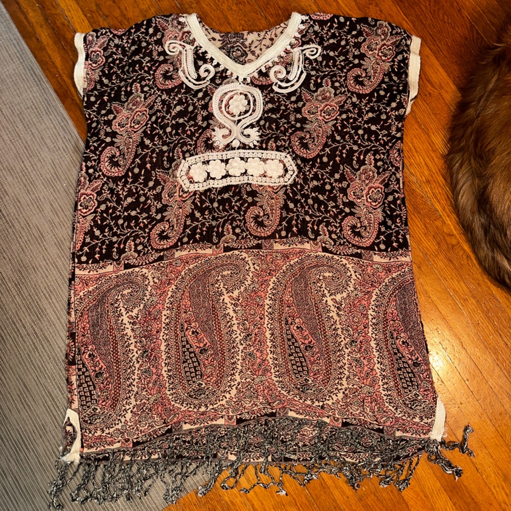 Pashmina Patterned Kaftan Dress